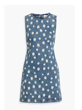 Alice + Olivia Blue Denim Daisy Shift Dress